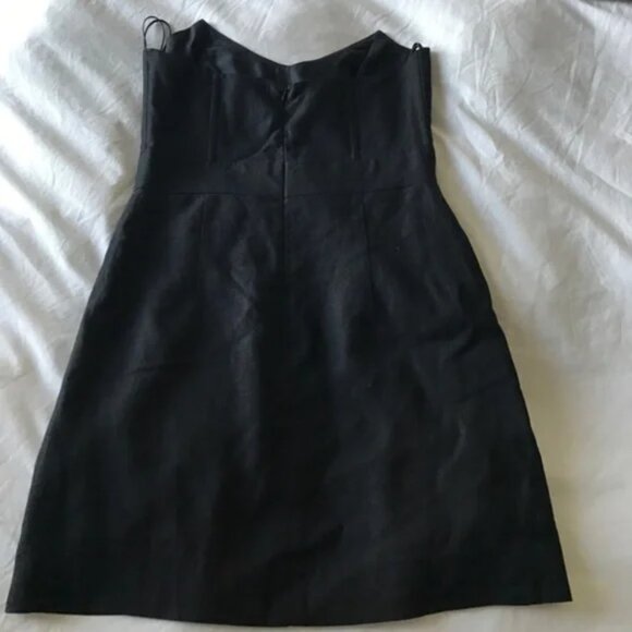 New Mason Gossip Girl strapless structured bustier corset linen silk mini dress - Picture 4 of 5